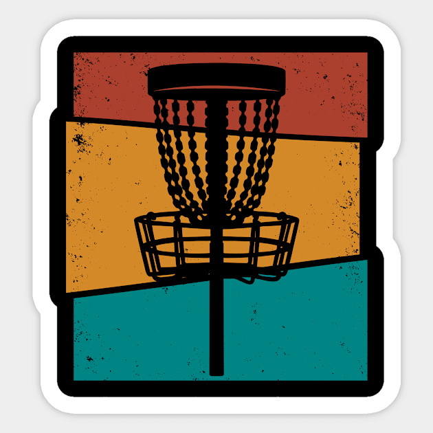 Retro Disc Golf I Frisbee I Disc Golf Sticker by Shirtjaeger